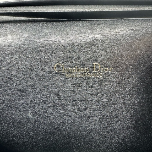 Vintage Christian Dior Black Leather Shoulder Bag – Gold Hardware, Convertible S - Picture 8 of 10